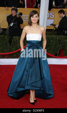 Los Angeles, USA. 27th January 2013. French actress Marion Cotillard arrives at the 19th Annual Screen Actors Guild Awards at Shrine Auditorium in Los Angeles, USA, on 27 January 2013. Photo: Hubert Boesl/ Alamy Live News Stock Photo