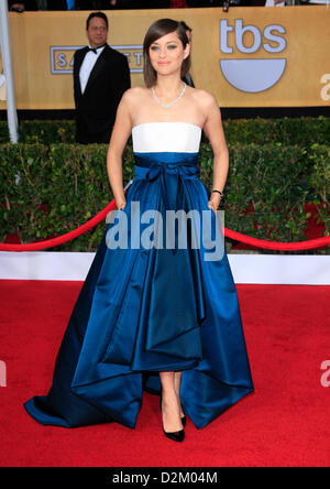 MARION COTILLARD 19TH ANNUAL SCREEN ACTORS GUILD AWARDS. RED CARPET LOS ANGELES CALIFORNIA USA 27 January 2013 Stock Photo