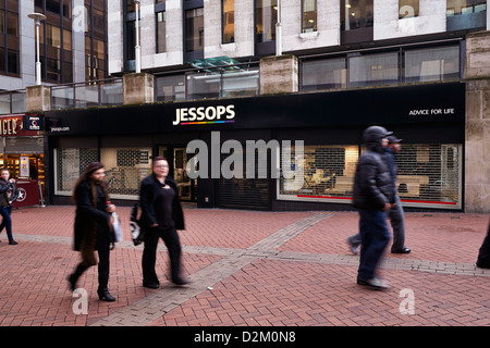 Jessops camera store in central Birmingham UK.  The camera chain went into administration during the 2013 UK recession. Stock Photo