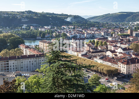 Aerial view of town of Vienne, France Stock Photo