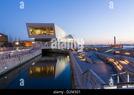 Museum of Liverpool, Pier Head at night Stock Photo
