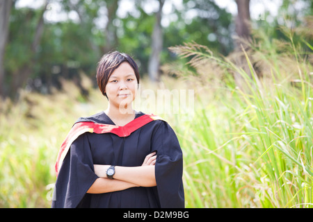 Asian woman graduation Stock Photo