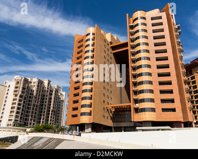 Modern architecture of tall residential buildings - Shoreline Apartments, Dubai, UAE Stock Photo