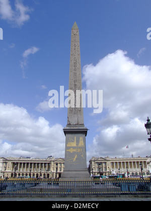 Place de la Concorde, Obelisq and Ministere de la Marine and Hotel de Crillon Stock Photo