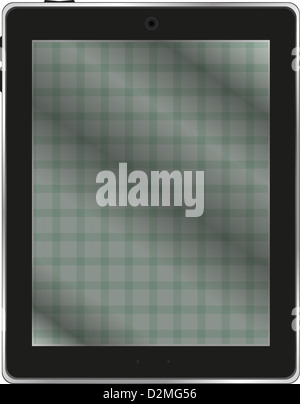 Black tablet pc on white background Stock Photo