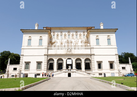 Rome. Italy. View of the front façade (south) of the 17th century Casino Nobile which houses the Museo or Galleria Borghese Stock Photo