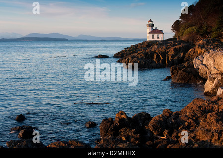 Lime Kiln Point is a 36-acre day-use park set on the west side of San Juan Island. One of the best places to view whales. Stock Photo