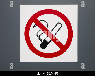 no smoking sign on gray background Stock Photo