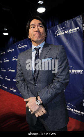 Hideki Matsui, JANUARY 24, 2013 - Baseball : Hideki Matsui of Japan attends the 10th Anniversary Joe Torre Safe At Home Foundation Gala at Pier Sixty, Chelsea Piers in New York City, New York, United States. (Photo by AFLO) Stock Photo