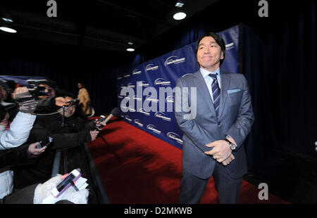 Hideki Matsui, JANUARY 24, 2013 - Baseball : Hideki Matsui of Japan attends the 10th Anniversary Joe Torre Safe At Home Foundation Gala at Pier Sixty, Chelsea Piers in New York City, New York, United States. (Photo by AFLO) Stock Photo