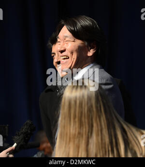 Hideki Matsui, JANUARY 24, 2013 - Baseball : Hideki Matsui of Japan attends the 10th Anniversary Joe Torre Safe At Home Foundation Gala at Pier Sixty, Chelsea Piers in New York City, New York, United States. (Photo by AFLO) Stock Photo