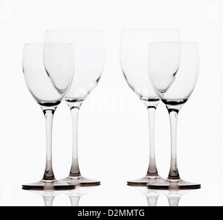 Close-up of empty wine glasses on a table Stock Photo