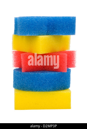 Close-up of a stack of bath sponges Stock Photo