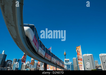 Monorail, Darling Harbour, Sydney, New South Wales, Australia, Pacific Stock Photo