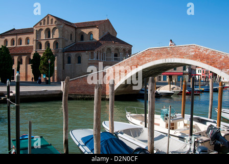 Canal on Murano Island, Venice, UNESCO World Heritage Site, Veneto, Italy, Europe Stock Photo