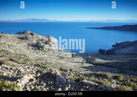 Isla del Sol (Island of the Sun), Lake Titicaca, Bolivia, South America Stock Photo