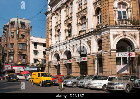 HSBC Bank  Horniman Circle VN road  Kala Ghoda Fort Mumbai ( Bombay ) India Colonial Architecture Stock Photo