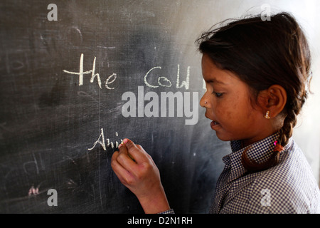 Sandipani Muni high school pupil, Vrindavan, Uttar Pradesh, India, Asia Stock Photo