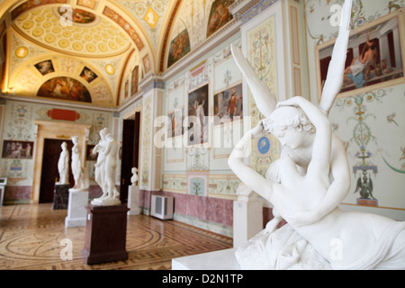 Kiss of Cupid and Psyche, statue by Antonio Canova, Hermitage Museum, St. Petersburg, Russia, Europe Stock Photo