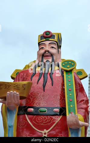 Chinese God Of Wealth Cai Shen, Hanging At A Hong Kong Market Stall ...