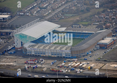 Aerial photograph of Leeds United Elland Road Stadium Stock Photo