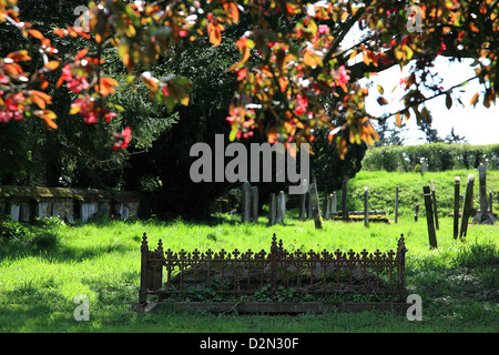 Graves in New St. Peter and St. Paul Church, Albury, surrey, England Stock Photo