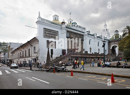 Metropolitan cathedral, historical center of Quito, Ecuador Stock Photo