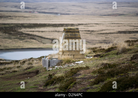 Falkland Island memorial to Lieutenant Colonel H Jones 1982 Stock Photo