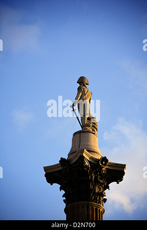 Nelsons Column, Trafalgar Square, London, England, United Kingdom, Europe Stock Photo