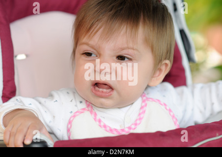 Baby girl crying Stock Photo