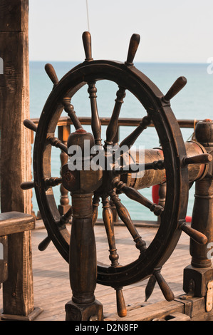 Captain, Sailboat, Steering Wheel, Nautical Vessel, Sailing, Sea, Caravel, Sports And Fitness, Travel Locations, Stock Photo