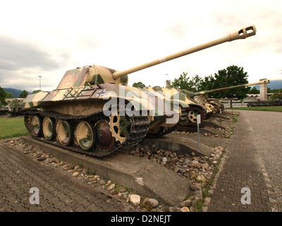 Panther Ausf D with Ausf A turret tank Stock Photo