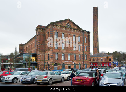 Slingfield Mill Weavers Wharf Kidderminster Previously a textile mill.  Now a Premier Lodge, Debenhams and a Frankie and Bennys Stock Photo