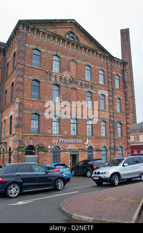 Slingfield Mill Weavers Wharf Kidderminster Previously a textile mill.  Now a Premier Lodge, Debenhams and a Frankie and Bennys Stock Photo