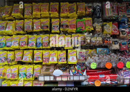 One Pound bags of sweets at the seaside, UK Stock Photo - Alamy