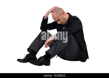 Businessman having a crisis Stock Photo