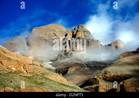 Himalayan Panorama near Mt Kailash Stock Photo