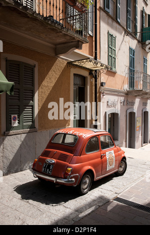 fiat 500 motor car at lake garda, italy Stock Photo - Alamy