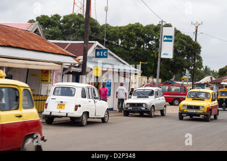 main street scene, sambava, madagascar Stock Photo