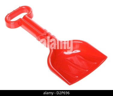 red toy scoop, isolated on white background Stock Photo