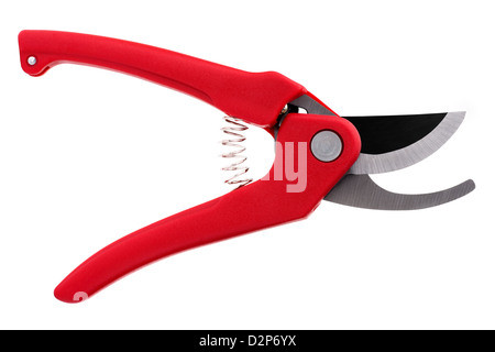 Gardening: single pruner, isolated on white background Stock Photo