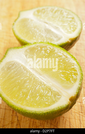 Fresh Lime, cut in half Stock Photo