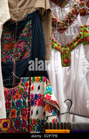 Stall selling Clothing at Mercado Artesanias in Oaxaca - Mexico Stock Photo