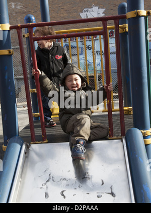 Nursery school/ day care on the Lower East Side of Manhattan. Stock Photo
