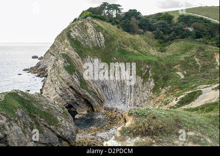 West Lulworth Cliffs on the Jurassic Coast of Dorset UK Stock Photo