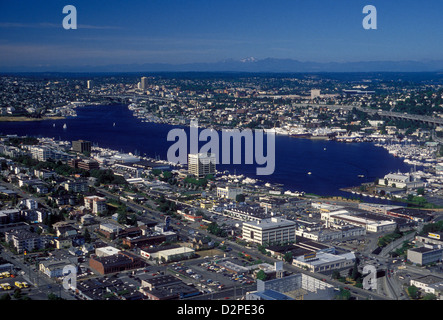Lake Union, city of Seattle, Seattle, Washington, Washington State, United States, North America Stock Photo