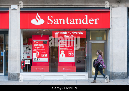 The Santander Bank University Branch St Andrew's Street Cambridge UK Stock Photo