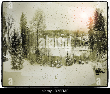 DIGITAL ART: Winter Wonderland (Bad Toelz/Bavaria) Stock Photo