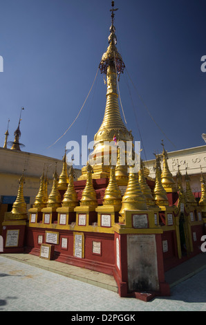 gold pagoda on top of mount popa myanmar Stock Photo