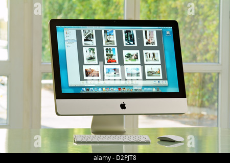 Hamburg, Germany runs, the program iPhoto on an iMac Stock Photo